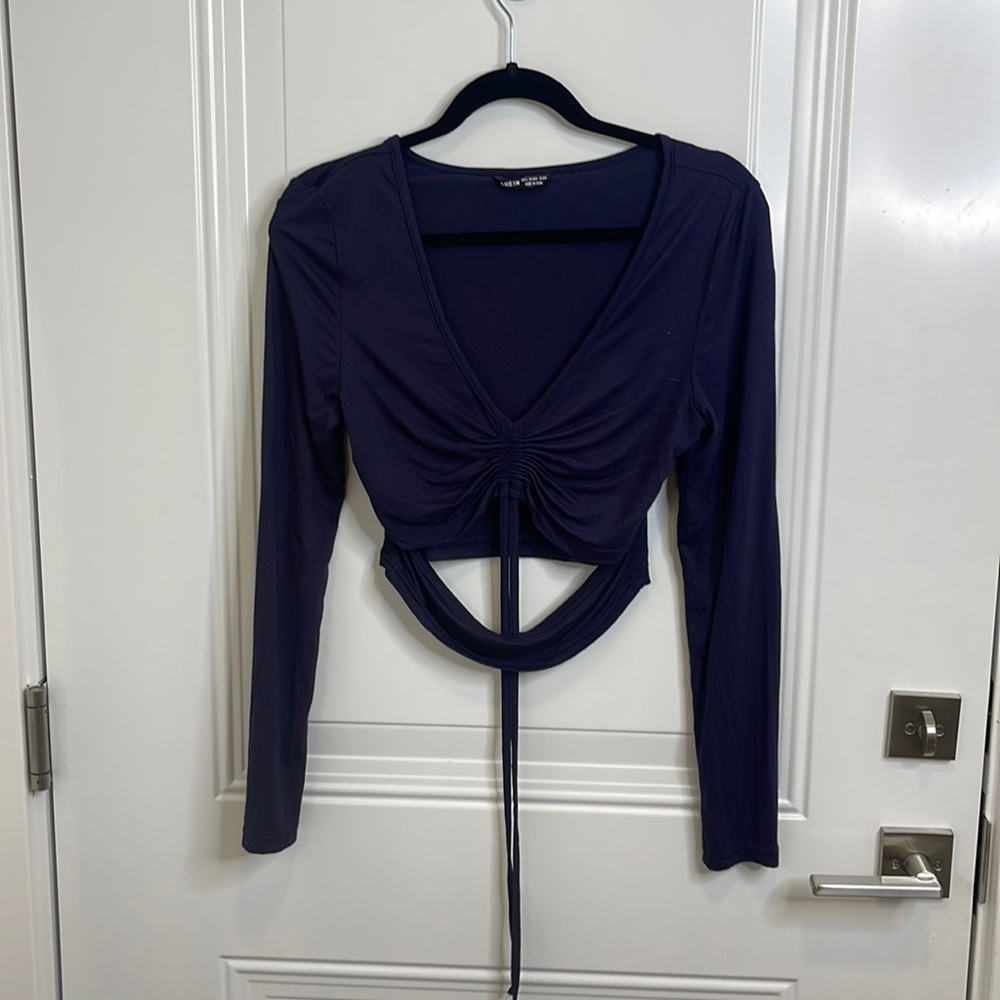 Royal Blue Crop Top - Shein - Large